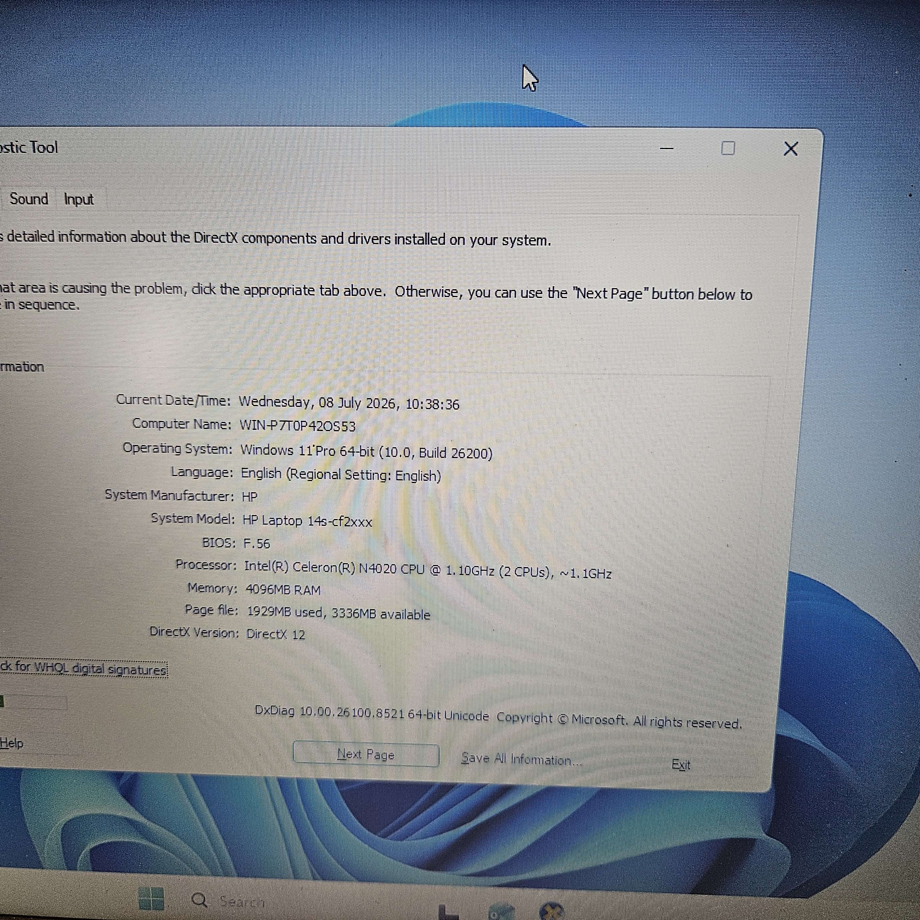 HP 14 Intel Keyboard BACKLIGHT RAM 4GB SSD 256GB