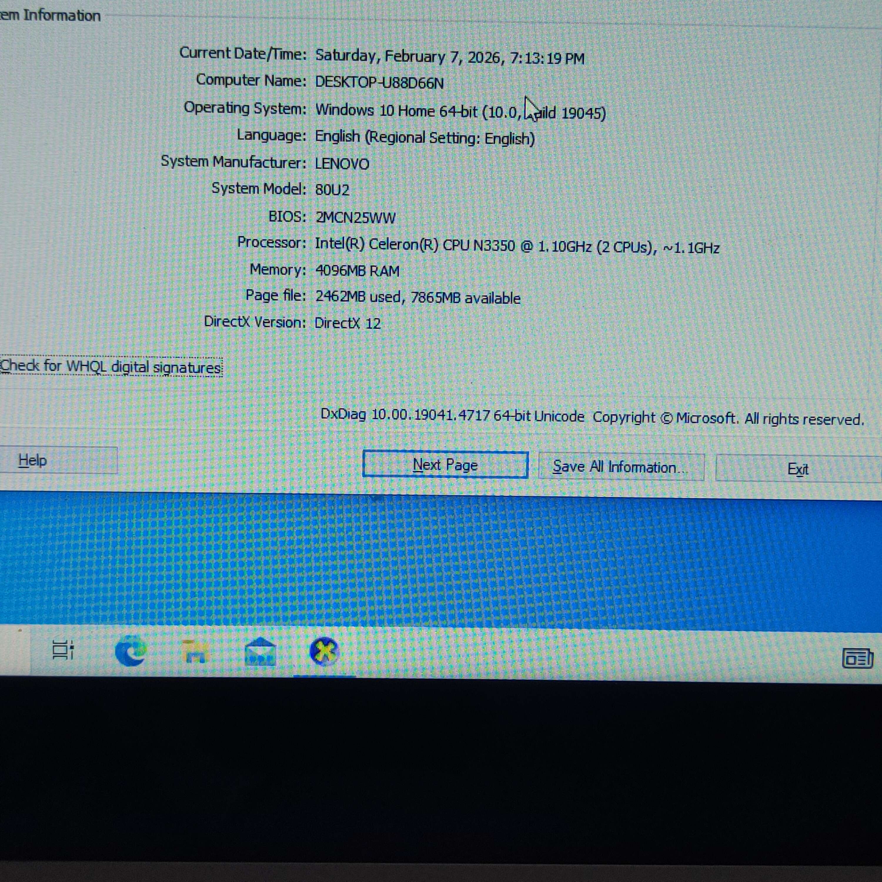Lenovo yoga TOUCHSCREEN 310 (2016) Intel Celeron N3350 Ram 4 SSD 128