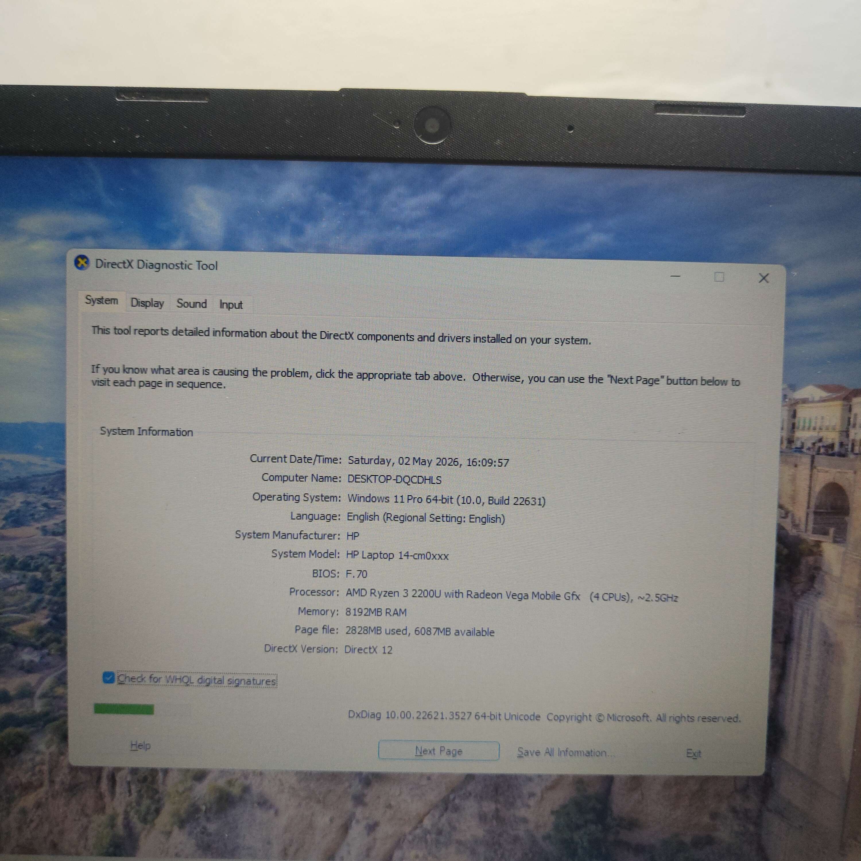 HP 14 AMD Ryzen 3 Radeon Vega Graphics (2023) RAM 8GB SSD 256GB